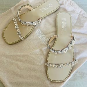 Gorgeous Rose Gold Jeweled Sandals